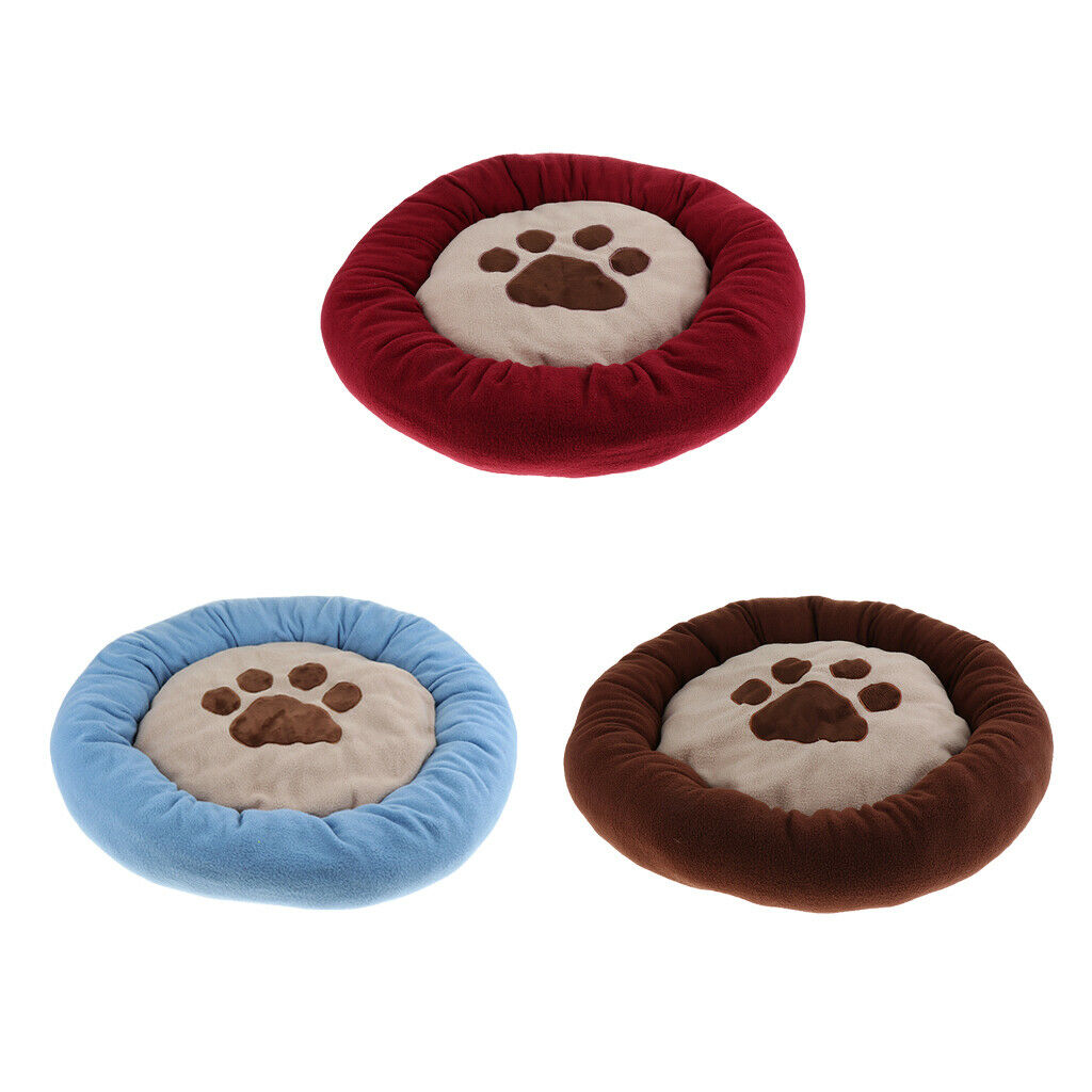 Soft Pet Bed Cushion Warm Breathable Dog Cat Bed Mat  Wine Red M