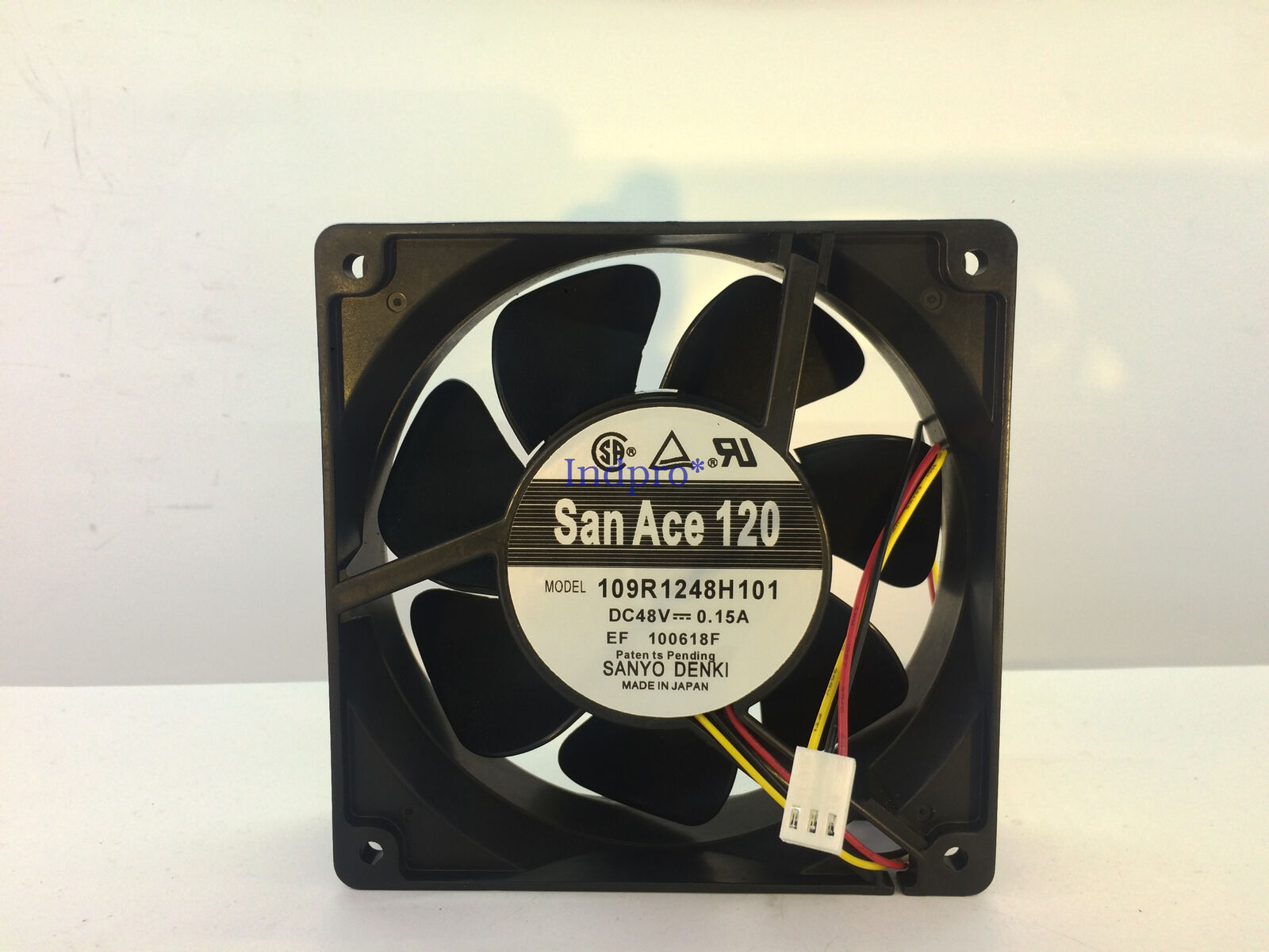 For Sanyo 109R1248H101 Server Square Fan DC 48V 0.15A 120X120X38mm 3wire 3-pin
