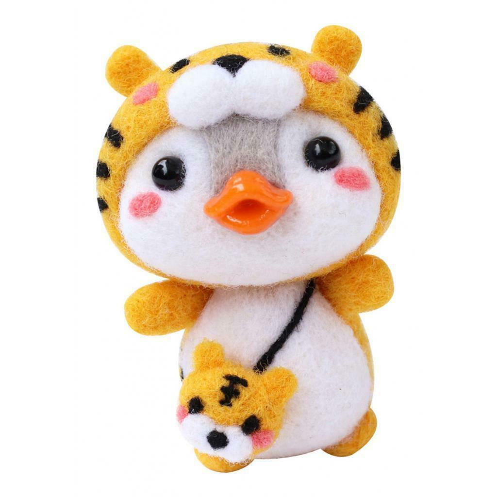 Animal Needle Felting Kit For Beginner with Basic Tools penguin tiger