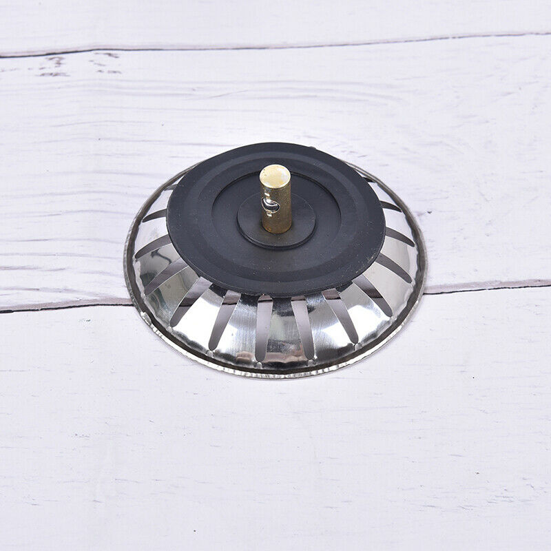 2pcs Kitchen Waste Stainless Steel Sink Strainer Plug Drain Filter Bask.l8