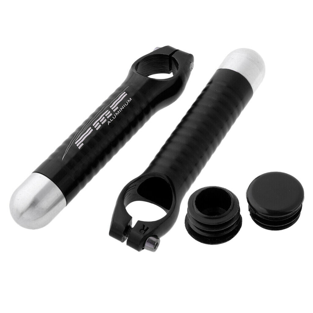 1 Pair Bicycle Handlebar Bar End Grips for MTB Mountain Bike Cycling Black