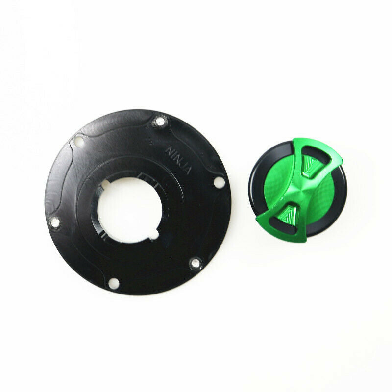Green CNC Fuel Tank Cap Cover For Street Bike Kawasaki Z250 Z300 Ninja 250 300