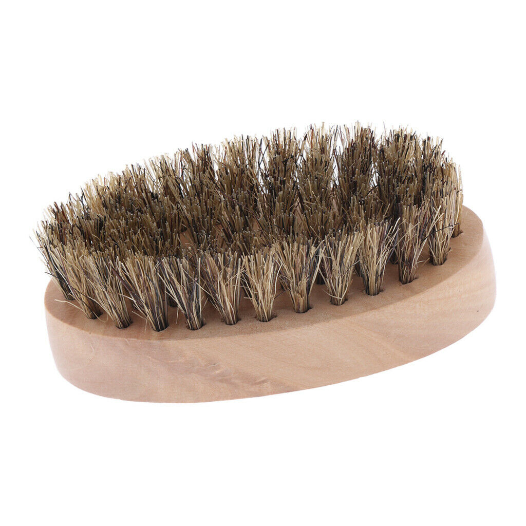 Beard Brush with Premium Boar Bristles - Firm and Soft - Facial Mustache Styling
