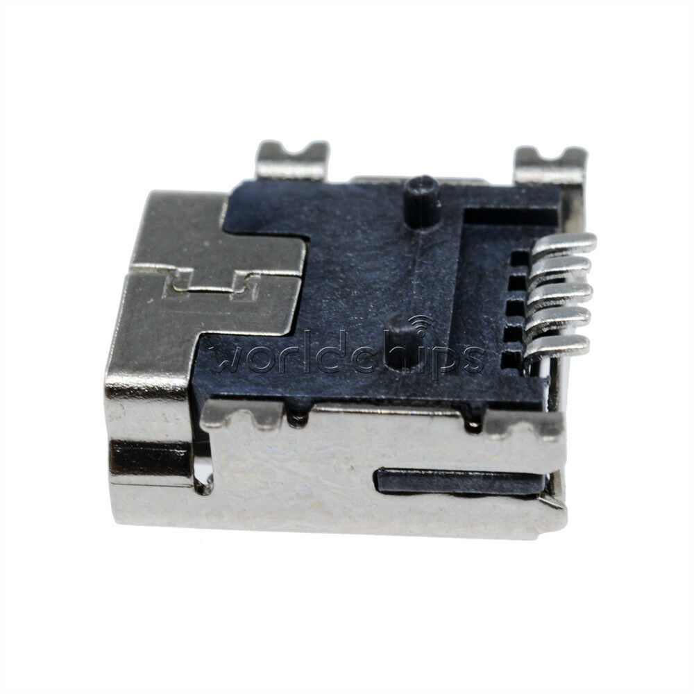 100Pcs Mini USB Type B Female 5-Pin SMT SMD Socket Jack Connector Port PCB Board