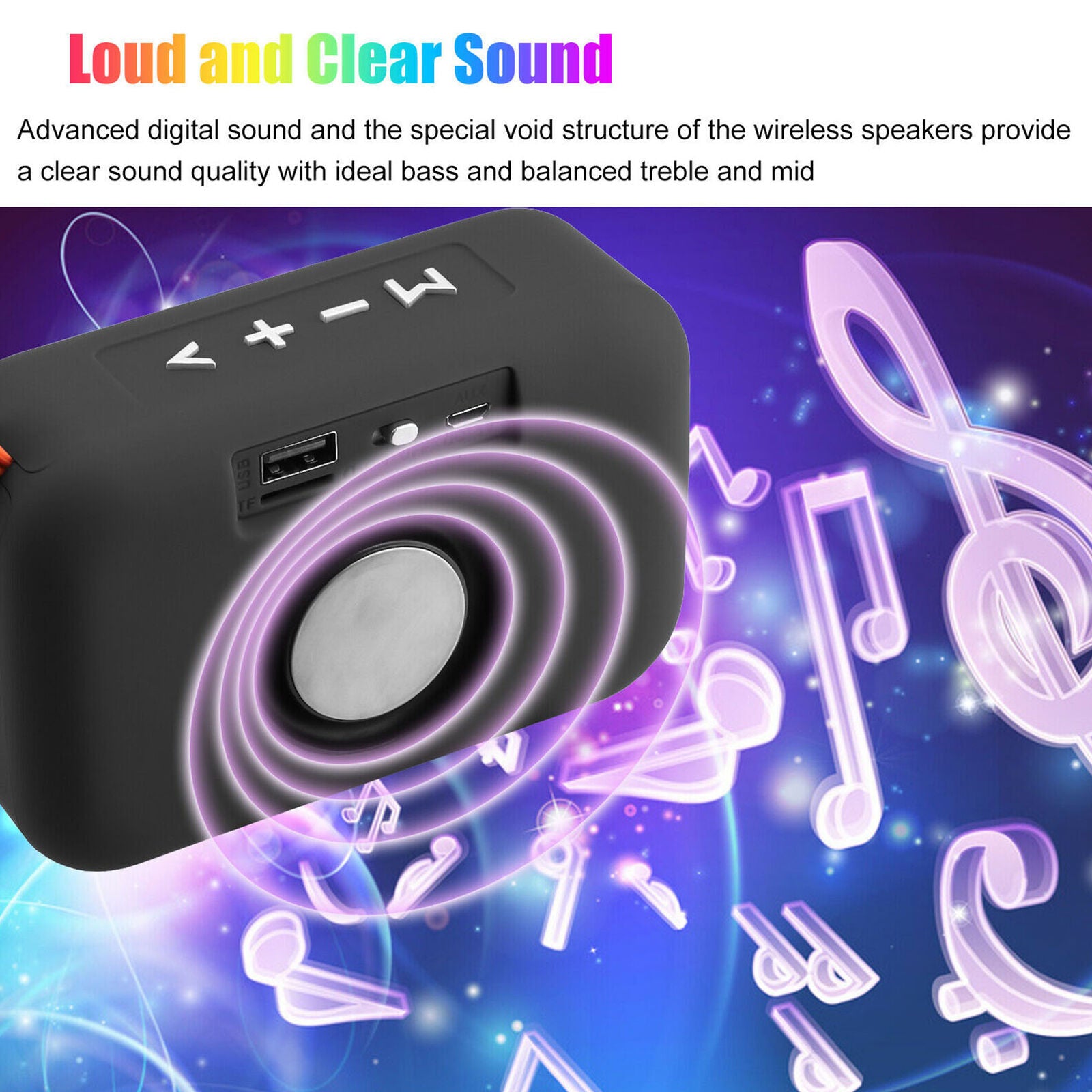 Portable Bluetooth Speaker Wireless Outdoor Stereo Bass USB/TF/FM MP3 Radio LOUD