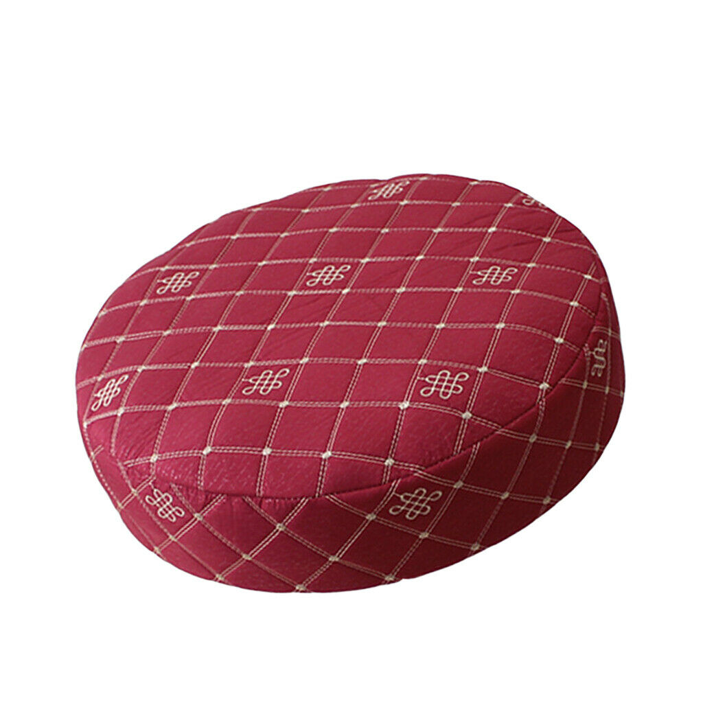 Elastic Bar Stool Covers Round Chair Seat Cover Protector Cushion Pad Red