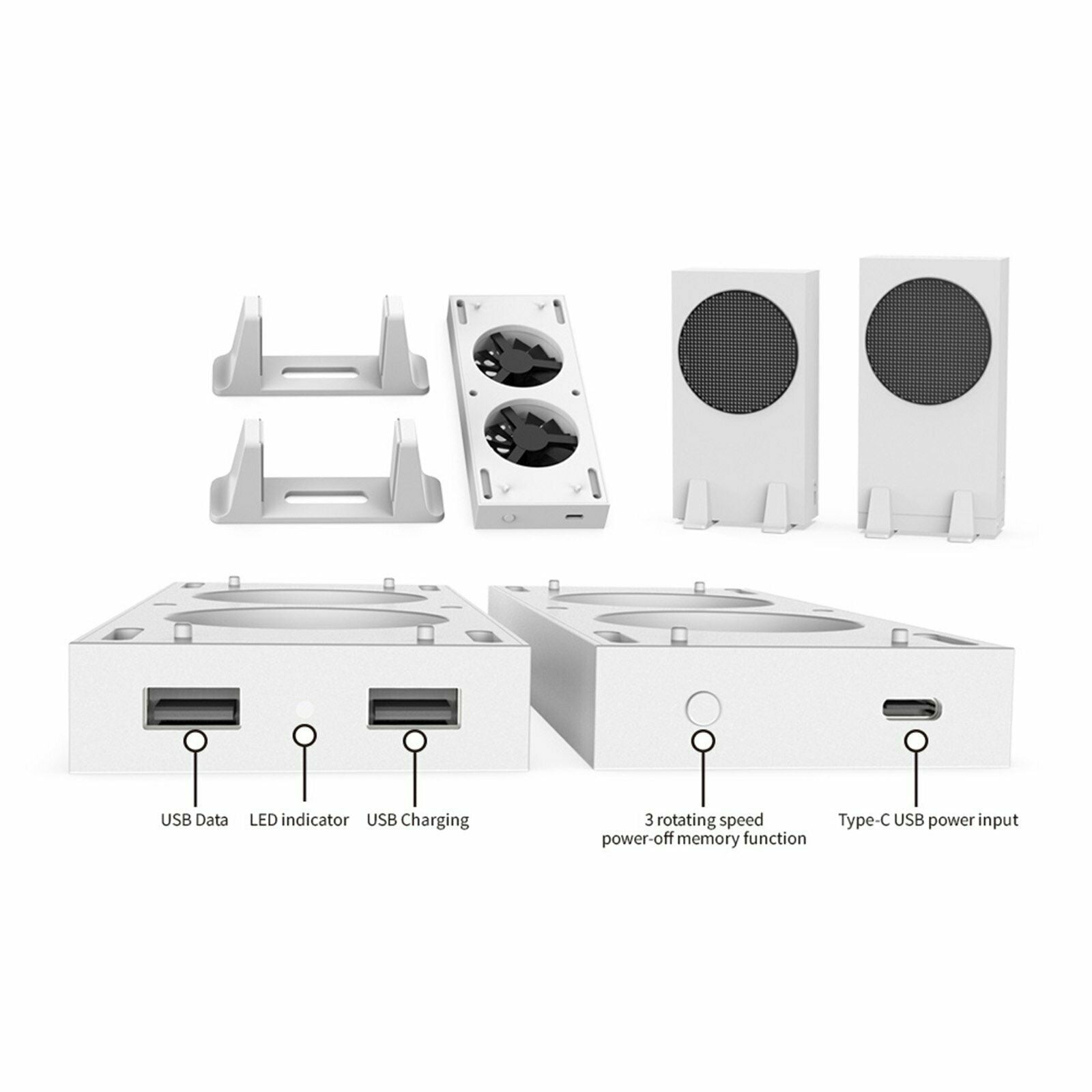 Cooling Fan Base For XBOX Series S Fan Base Engine Host Cooling Stand Radiator