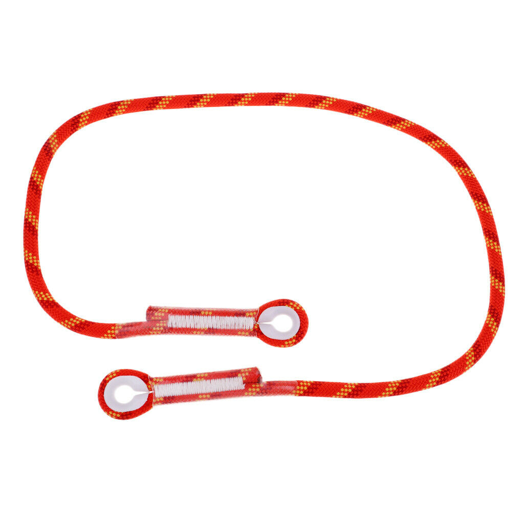 2X 10.5mm Rock Climbing Knotted Pre-sewn Eye-to-Eye Prusik Loop Cord Rope 80CM