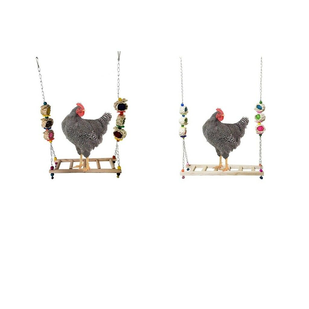 2pcs Handmade Chicken Ladder Birds Perch Chicken Hens Large Birds Parrots