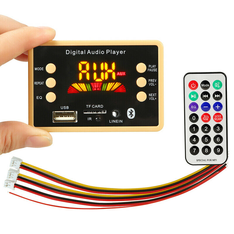 Bluetooth 5.0 MP3 Dash Board Module With Display 12V Car USB Audio Music Player
