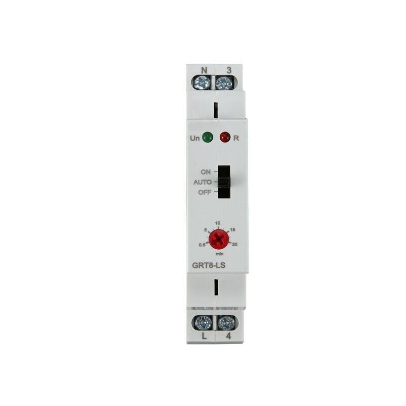 GRT8-LS Din Rail Staircase Switch Lighting Timer Switch 230VAC 16A 0.5-20Mins Q9