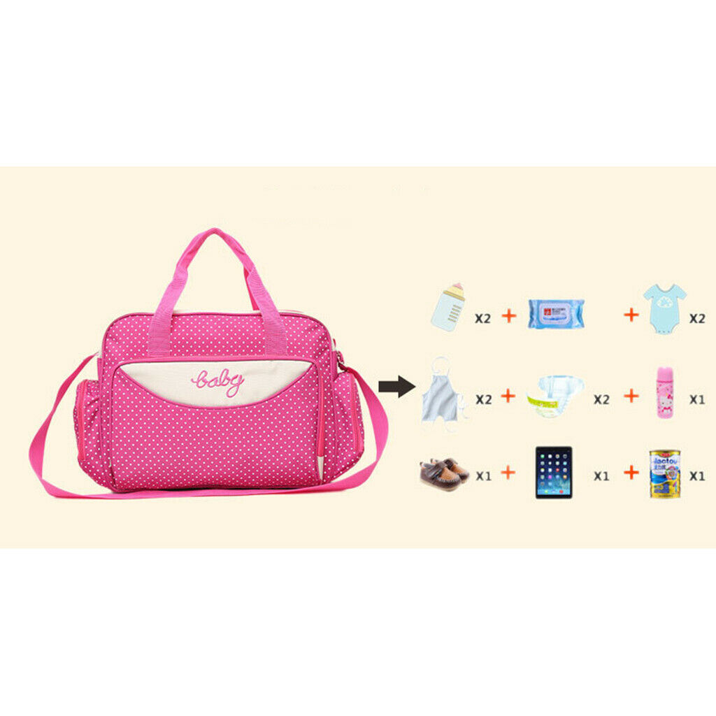 Baby Changing Diaper Nappy Bag Mummy Mother Handbag  Small Rose