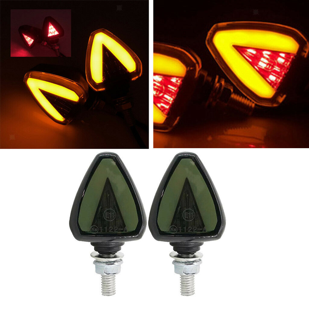 2pcs Motorcycle Motorbike Turn Signal Lights Blinker Waterproof LED Lamp