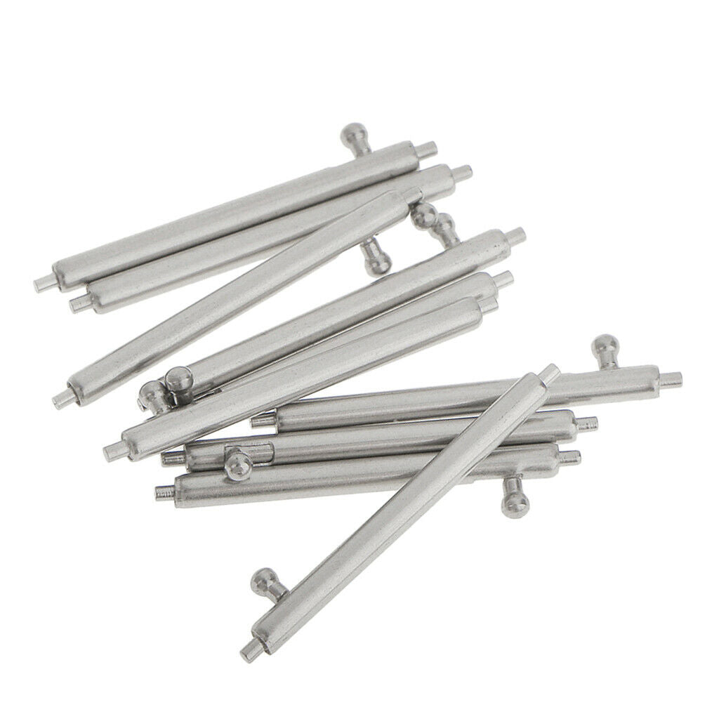 10 Pieces Quick Release Spring Bar Cylindrical Push Button Watch Pins 14mm