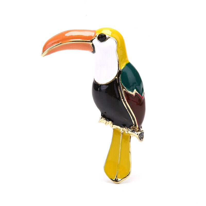 Fashion Enamel Colorful Toucan Bird Shape Animal Brooch Pin Jewelry Bag DecorDD