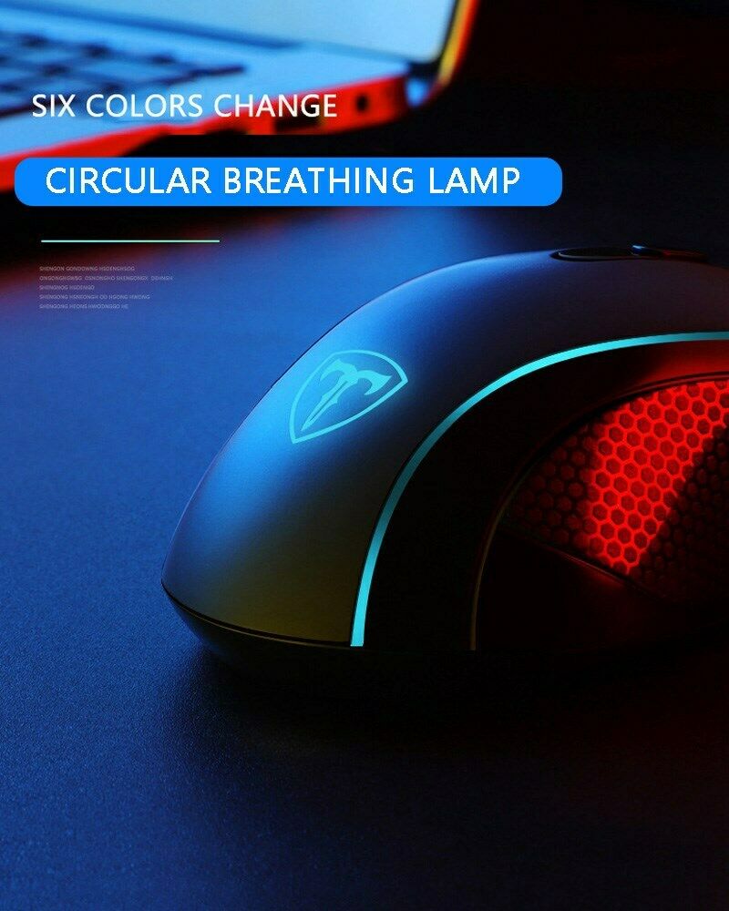 Professional Gaming Mouse RGB Laptop Mouse 4DPI Optical Colorful Light ET-T20 CA