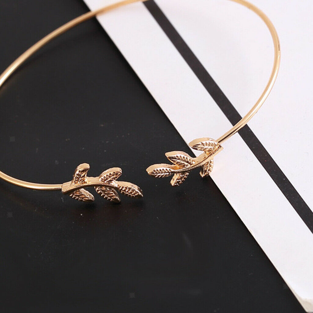 2x Boho Open Cuff Bracelet Adjustable Skinny Wire Bangle Women Jewelry