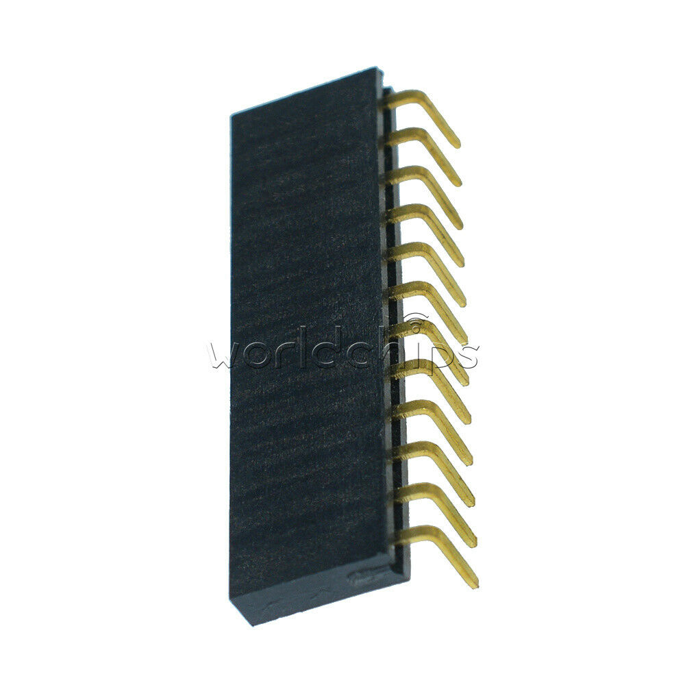 20PCS pitch 1x12Pin Header Right Angle Female Single Row Socket Connector 2.54mm