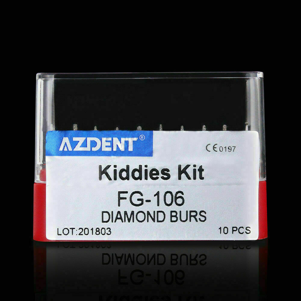 50Box Dental Baby Diamond Burs Children FG-106 For Handpiece 10Pcs/Kit AZDENT