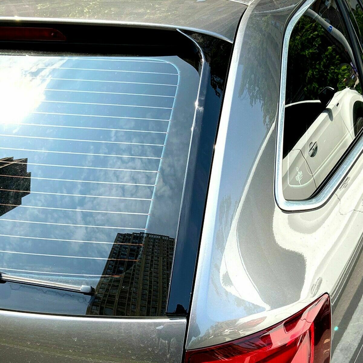 2x Rear Window Side Spoiler Canards Fit For Skoda Octavia Estate 2014-2019