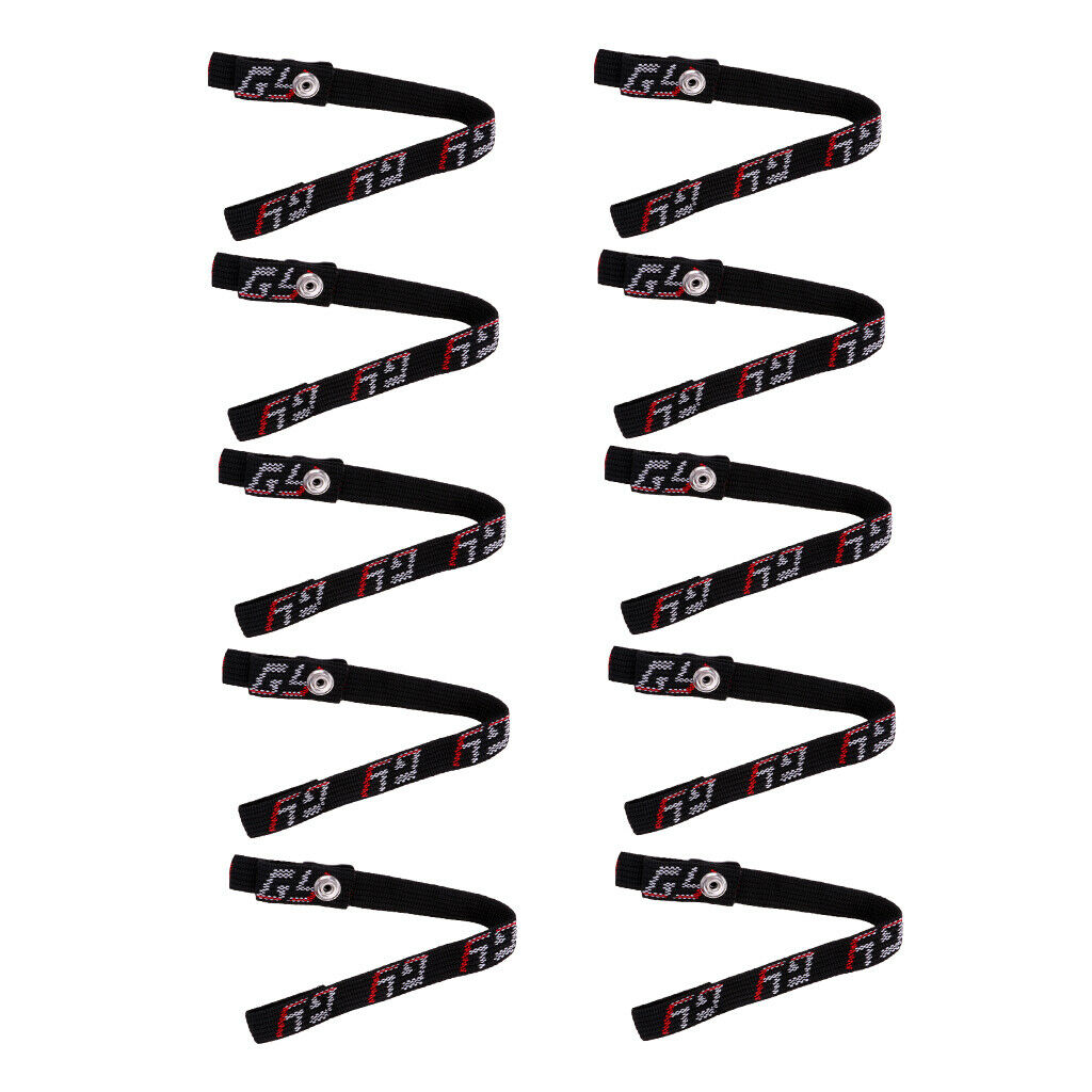 10pcs Black Thin Ice Hokey Ball Sports Helmet Straps Replacement Repair Kit