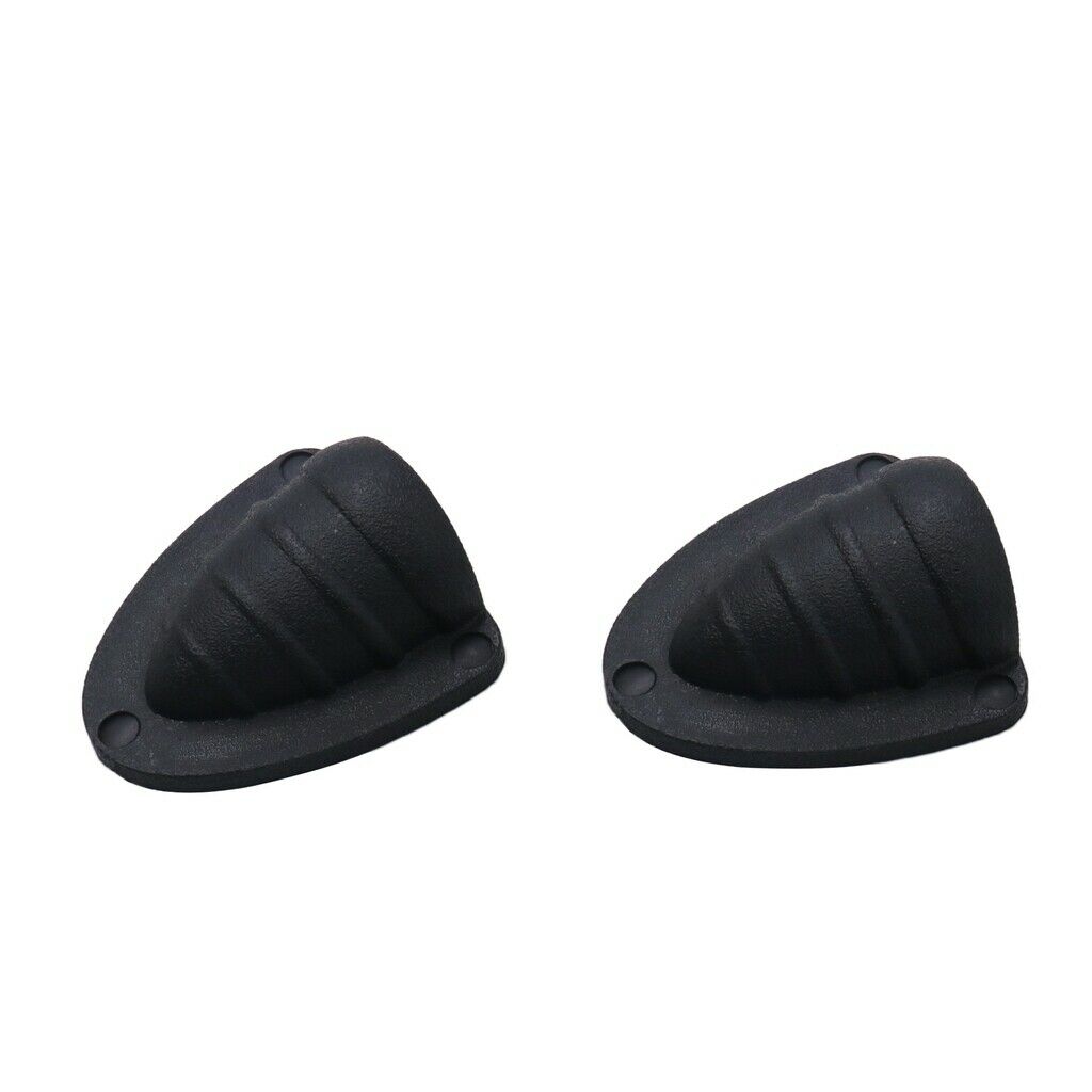 2x Universal New Black Marine Boat Assembly Clamshell Vent Wire Hose Cover