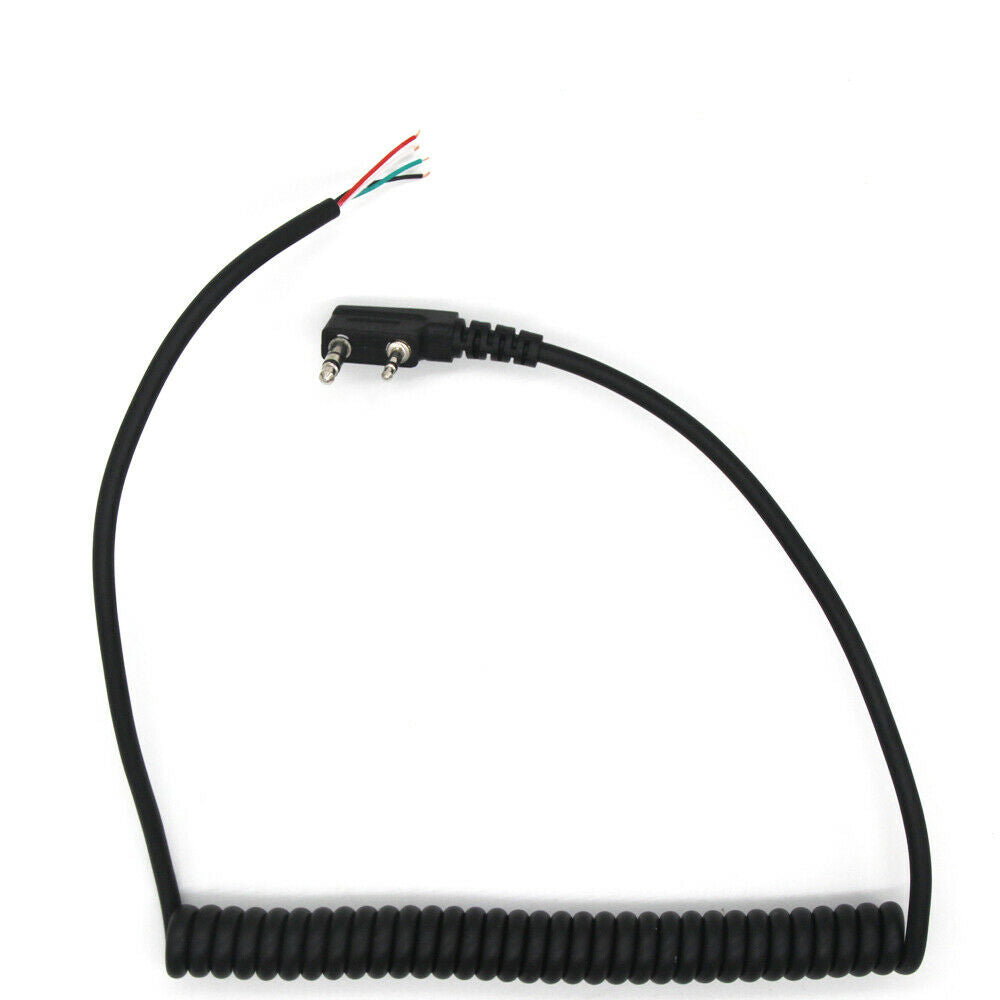 2Pin 4 Wire Microphone Connectors Speaker Mic Cable For Baofeng UV5R For Kenwood