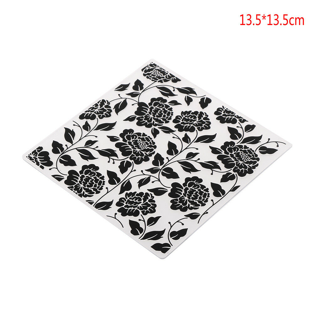 peony flower Embossing folders Plastic Embossing Folder For Scrapbooking .l8