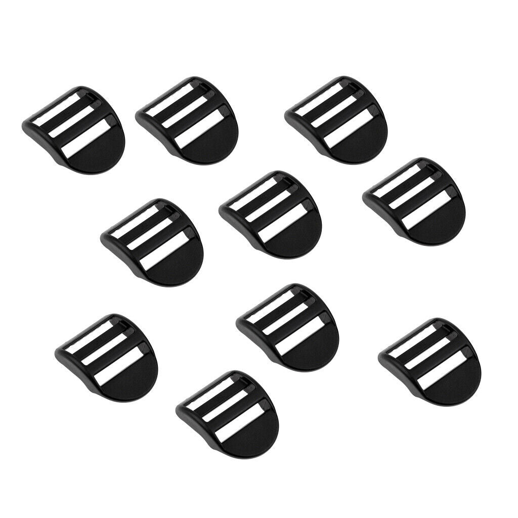 10 X 25mm Plastic Buckles, Webbing Buckle, Black