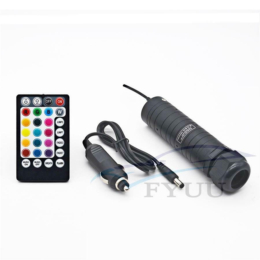 12V 6W RGB LED Fiber Optic Light RF Remote Bluetooth Control Car Roof Star Light