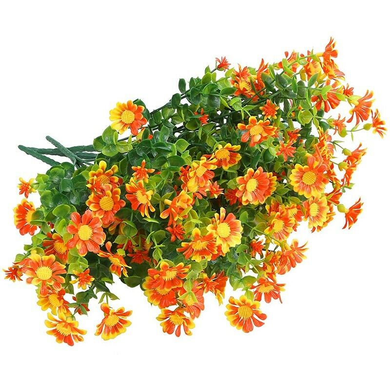 6 Pack Artificial Flowers for Outdoors,Winter Color Resistant Boxwood ShrubsS3S1