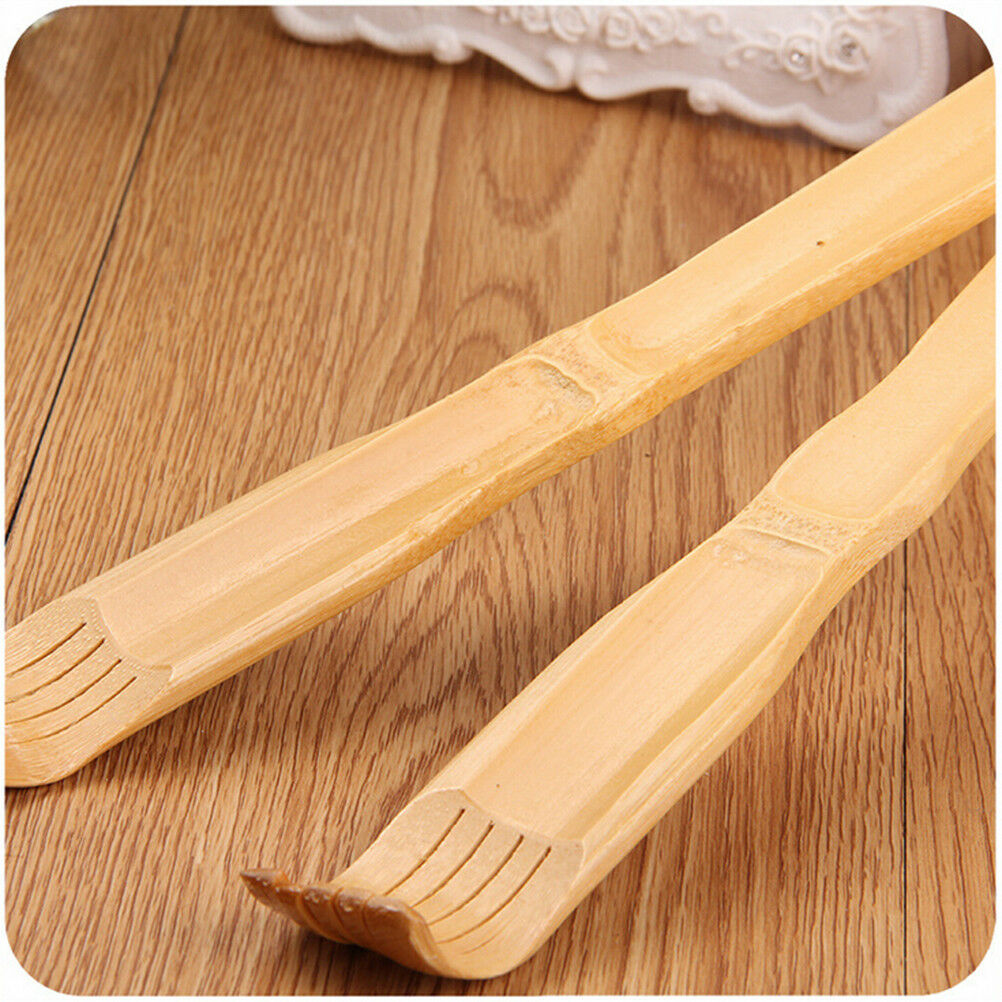 1pc Bamboo Massager Back Scratcher Wooden Body Roller Stick Back Scratche.l8