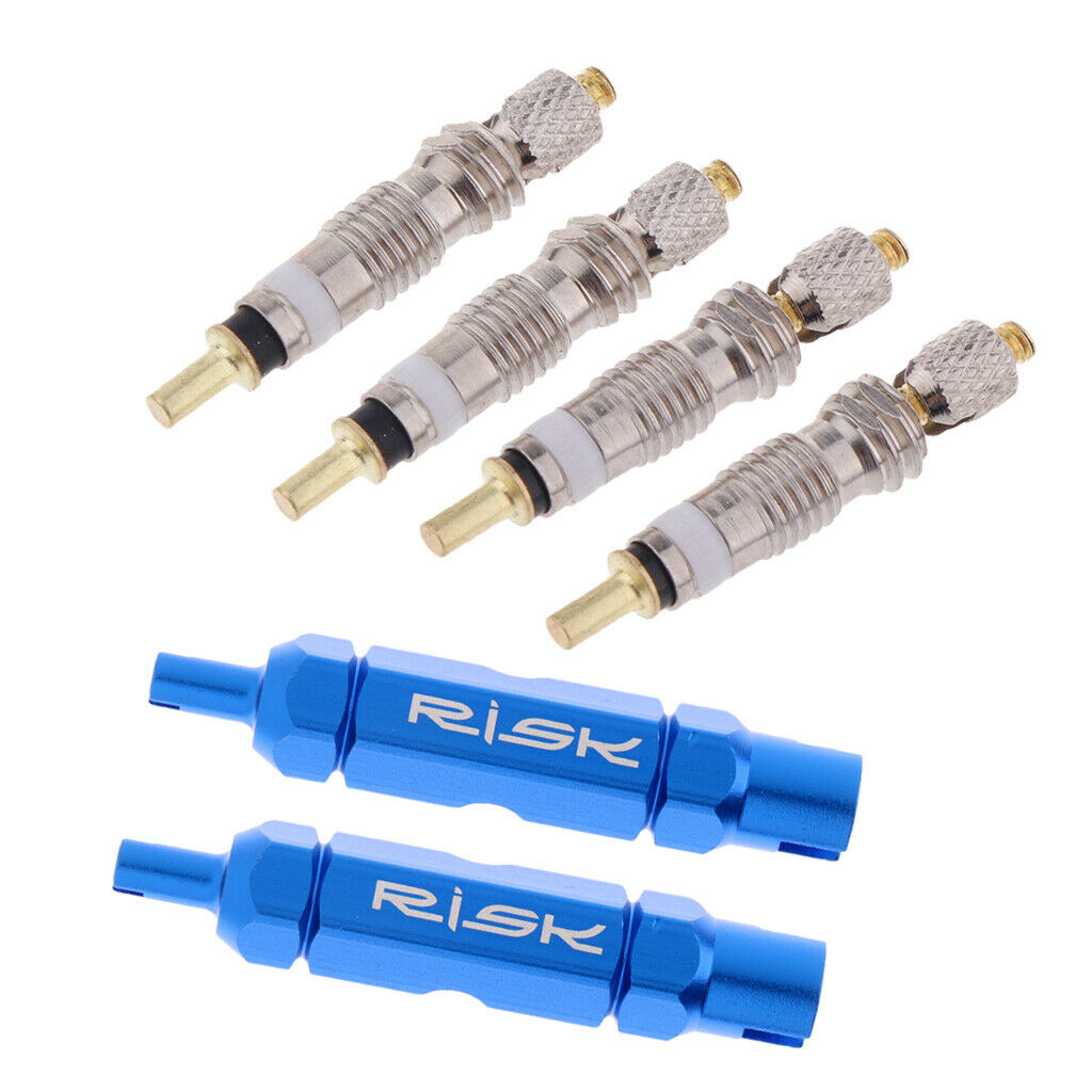 4x Bike Presta Valve Core Cycle Removable Tubeless French Cores Remover Tool