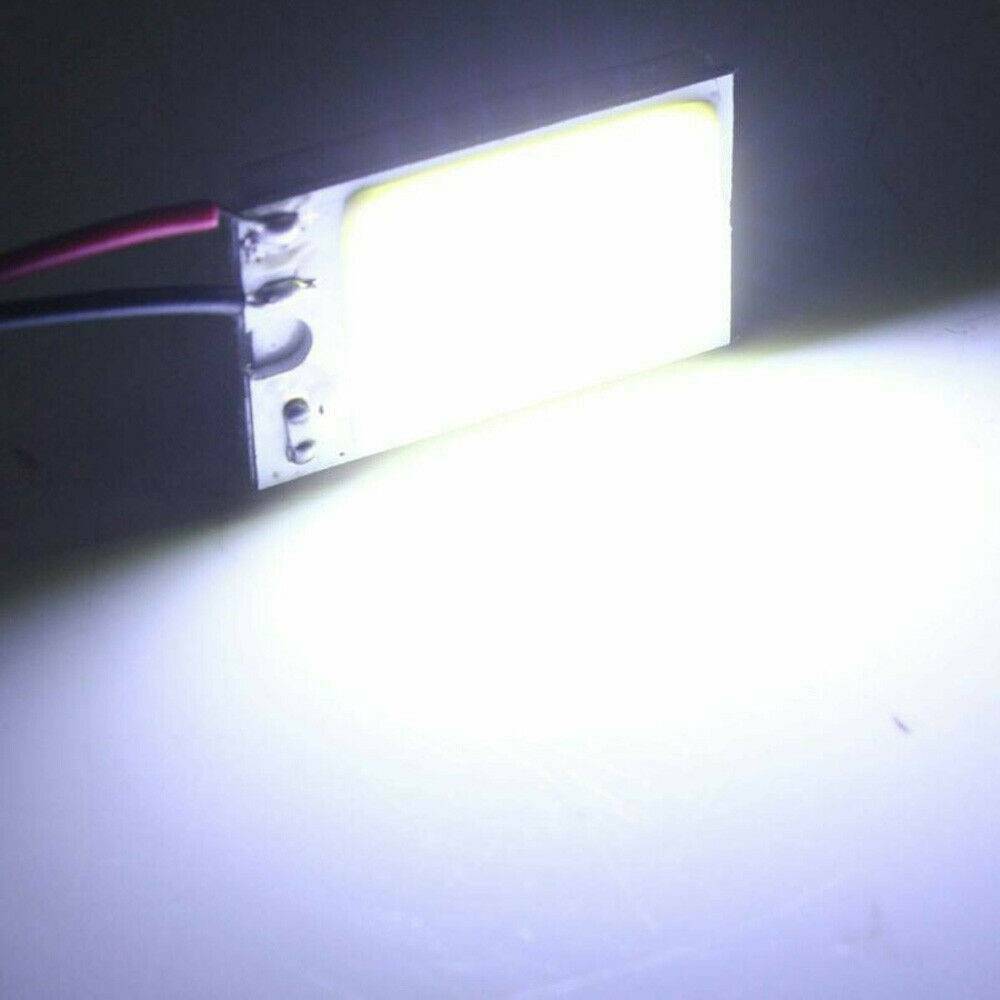 5PCS White Light COB LED T10 4W 12V Car Interior Panel Light Dome Lamp Bulb Set
