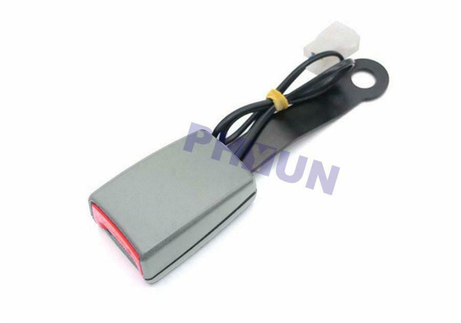 Grey 7/8 " Camlock Auto Car Front Seat Belt Lock Buckle with Warning Cable