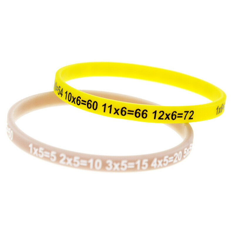 12 Sets Of Multiplication Watch Soft Silicone Bracelet Learning Wristband