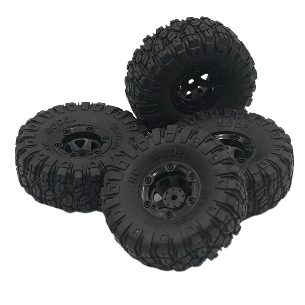 4x RC Rubber Tyres  Set Fit for WLTOYS 12428 RC Car Buggy Truck DIY Parts