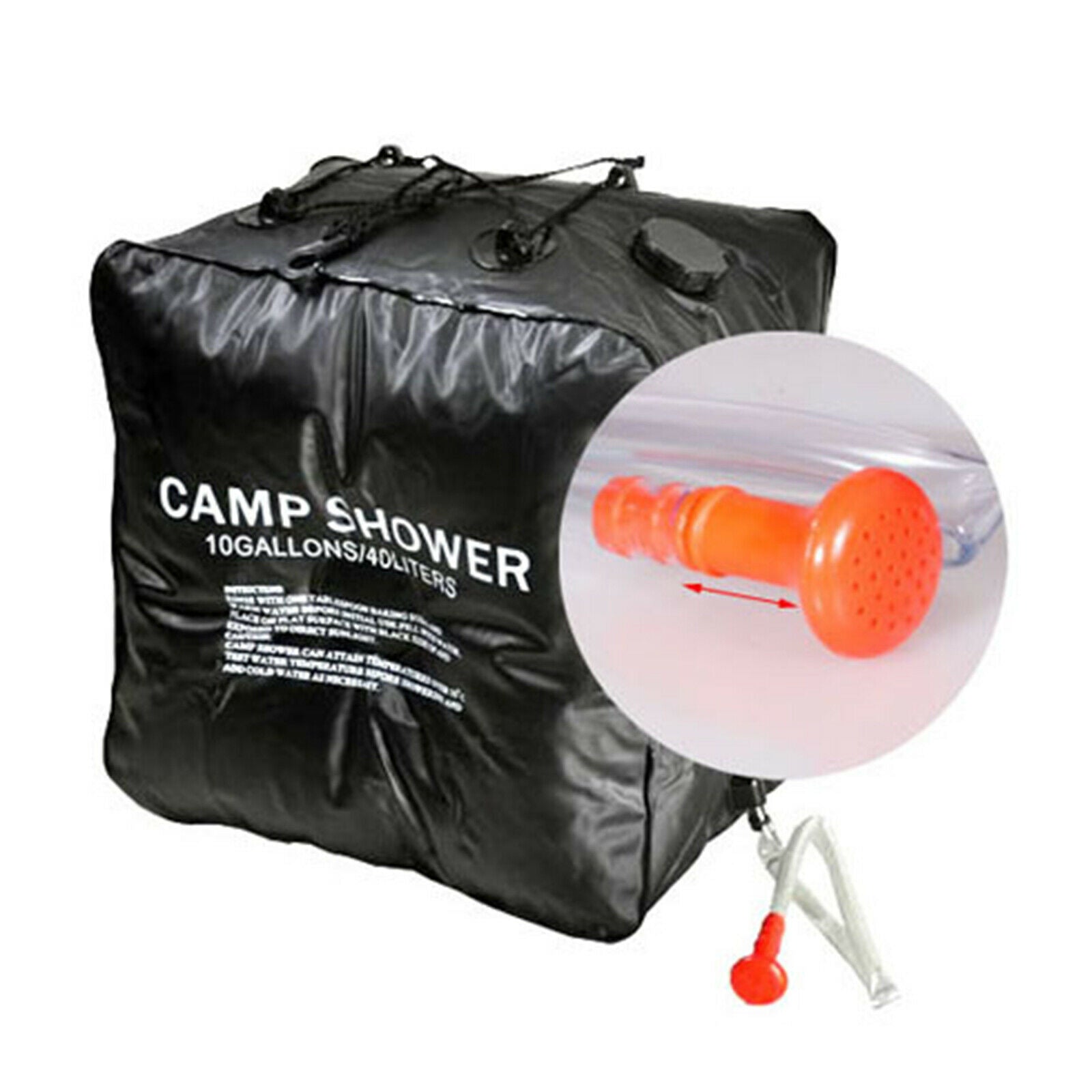 Portable Camp Shower Bag 10 gallons 40L Camping Bathing Water Bag Hiking