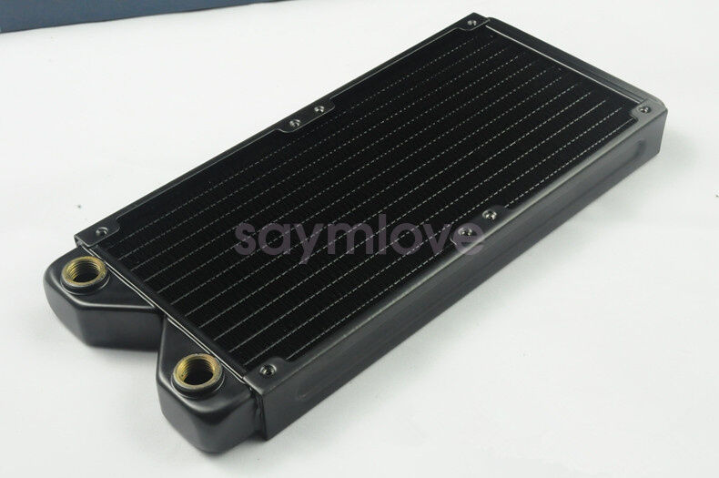 Black 240mm Copper Water Cooling Radiator G1/4 Linquid Water Cooling
