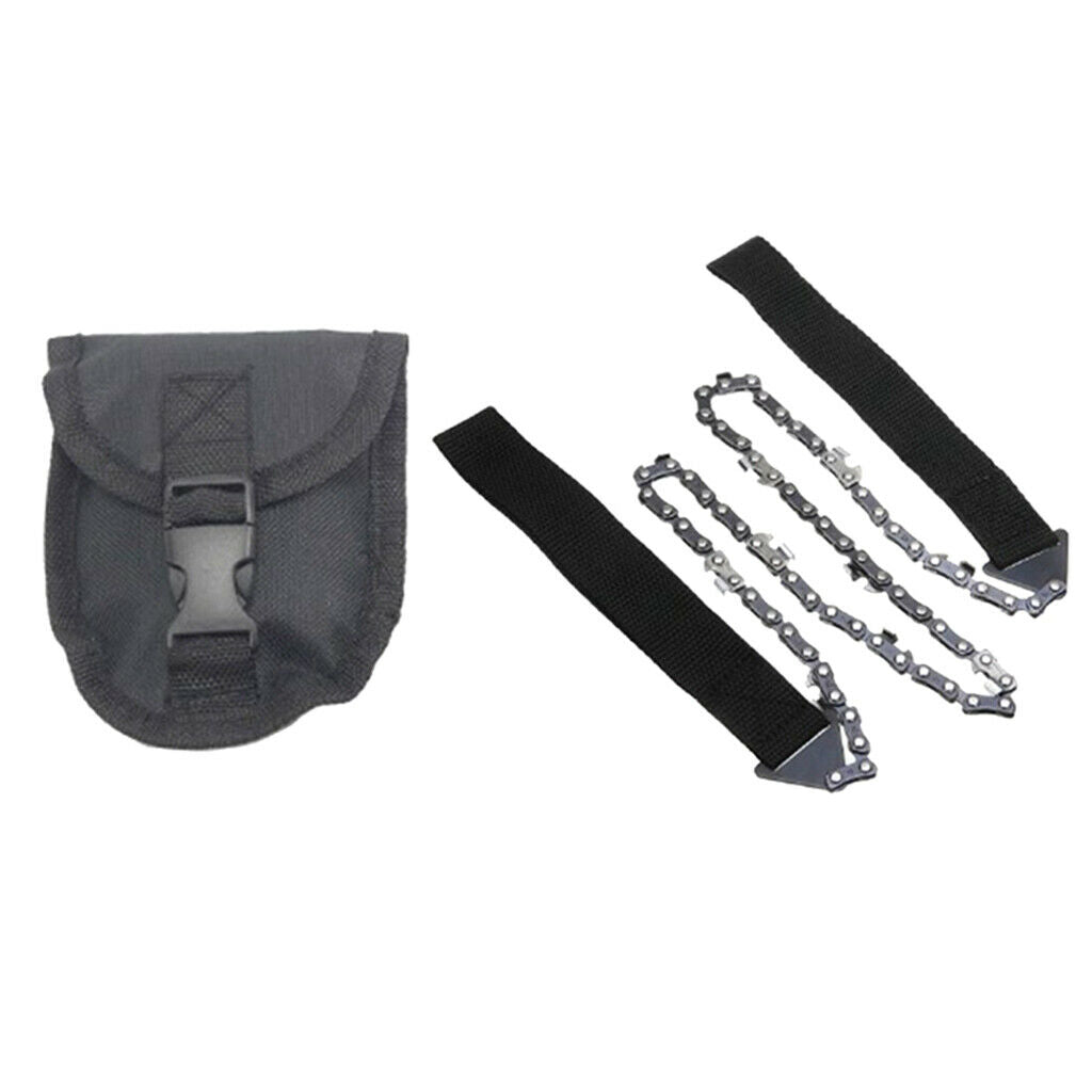 Garden Hiking Camping Pocket Chainsaw Folding Chain Saw w/ Pouch Portable