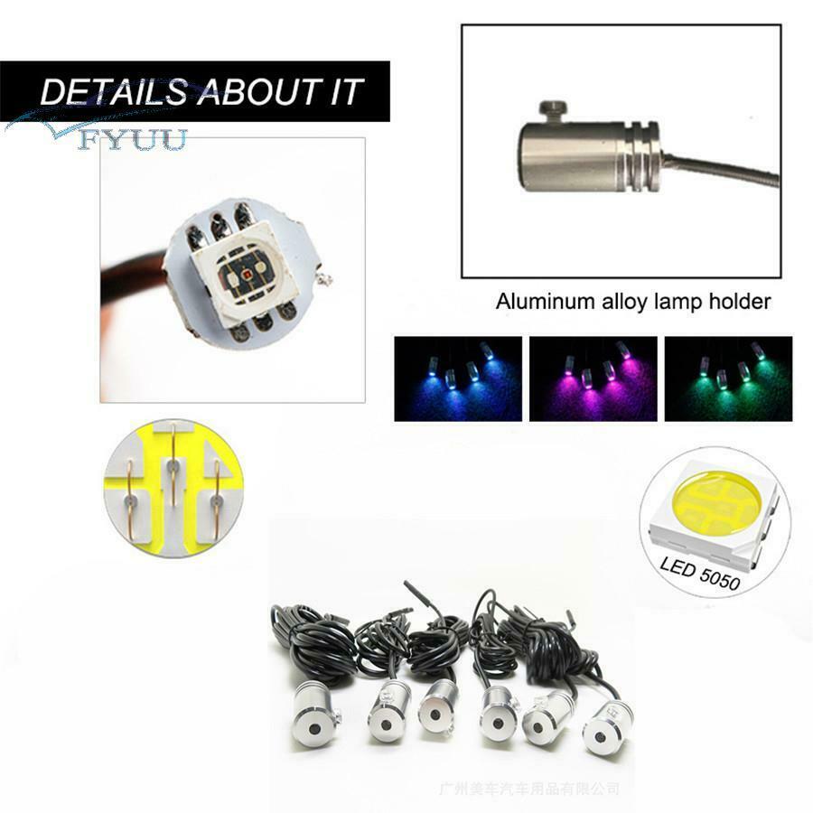 12V 10in1 RGB LED W/ 10M Car Decor Neon EL Fiber Strip Atmosphere Light Optical