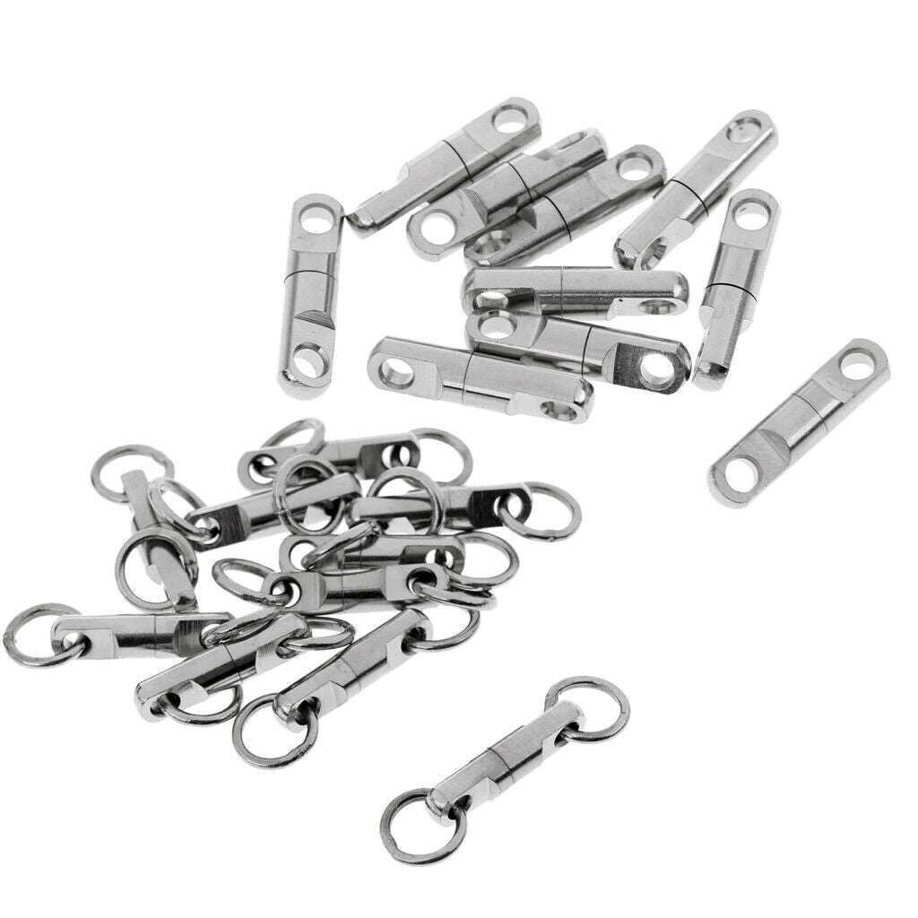 20 Pcs Metal Roll Barrel Fishing Cylindrical Line Plug Fishing