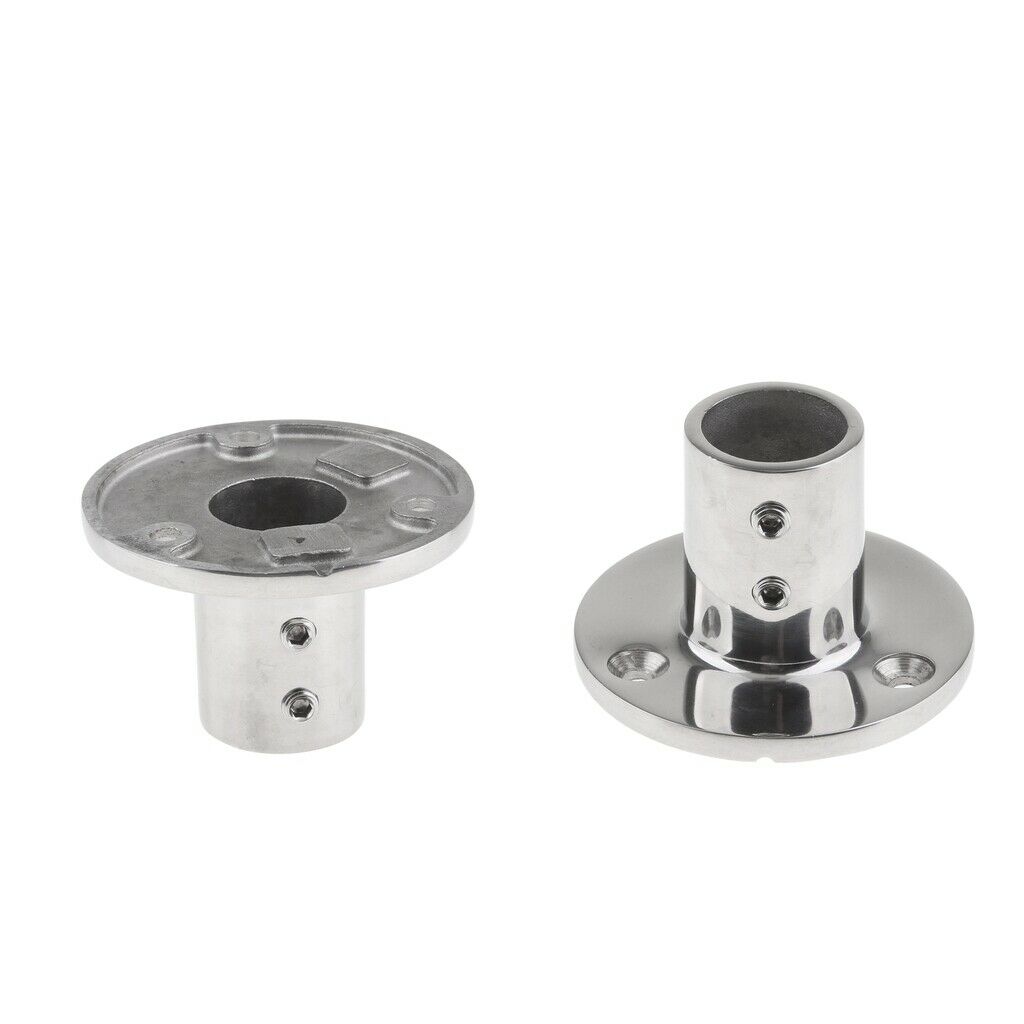 2packs Boat Rail/Stanchion Base For Tube 90Degree 316 Stainless Steel - 22mm