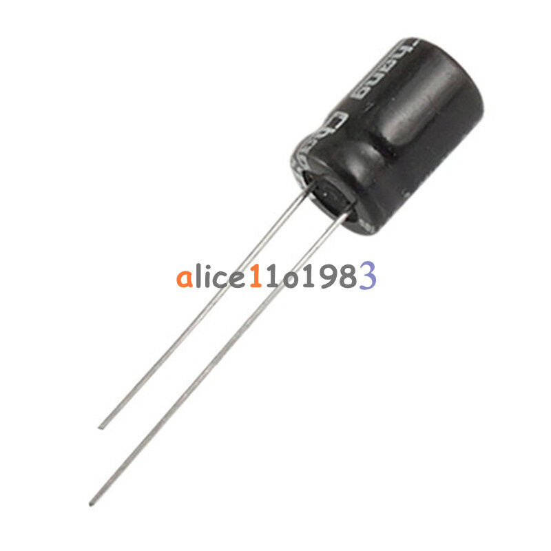 50PCS 470uF 16V 105C 8mm*12mm Radial Electrolytic Capacitors 470uF 16V
