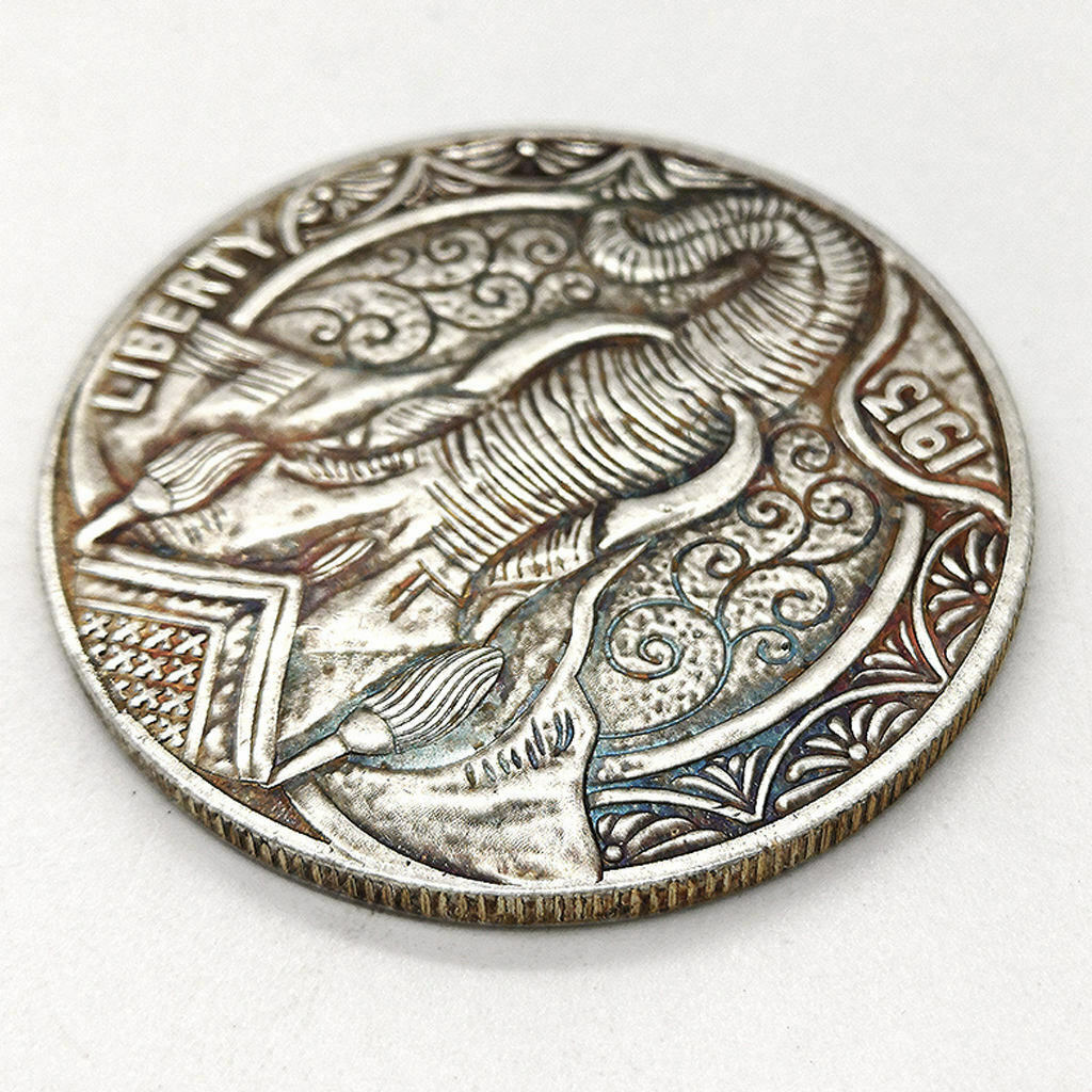 Collectiable 1913 Elephant Nose Coins Commemorative Coins Hand Carved Crafts