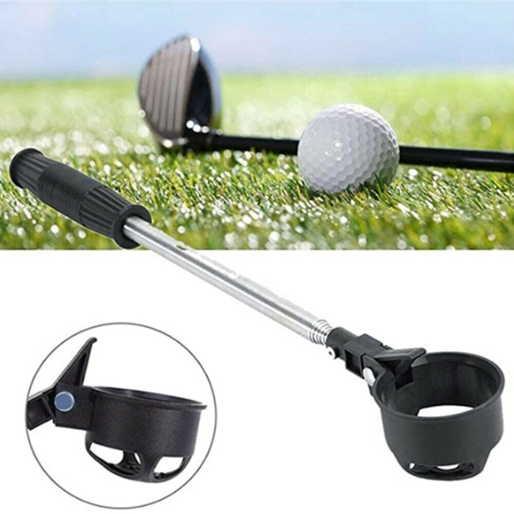 Golf Telescopic Ball Picker Stainless Steel Shaft Scoop Golf Ball Retriever