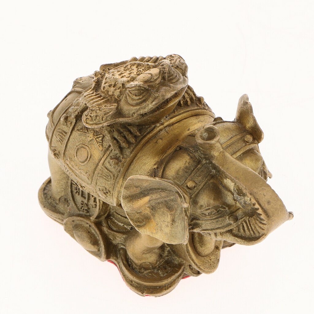 copper lucky toad elephant decoration Furnishing feng shui ornament craft M