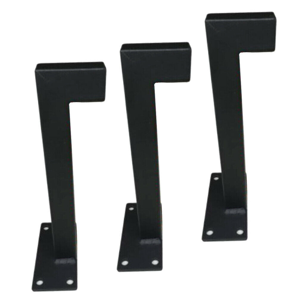 3x Floating Wall Shelves Convenient for Books Shop Shelves Flower Pot, Black