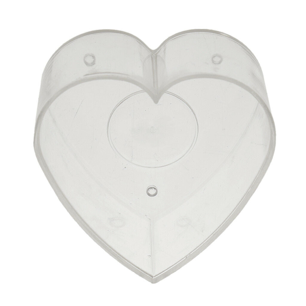 10pc Plastic Heart Tealight Holder Candle Making Cup Wedding Ornaments