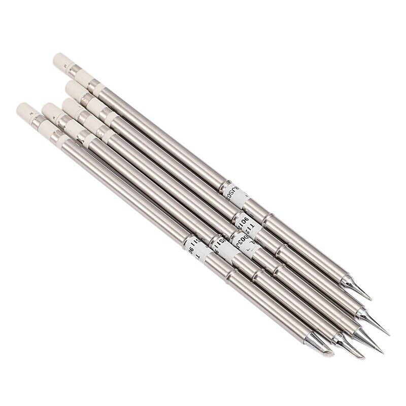 5Pcs/Lot Series Solde Iron Tips for HAKKO T12 Handle DIY Kits LED Vibration SwA4